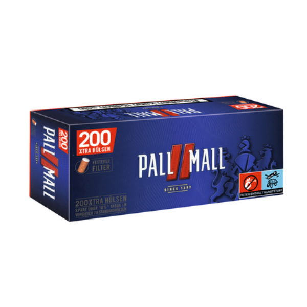 Pall Mall Red Xtra Hülsen 5 x 200 Stück Pall Mall Red Xtra Hülsen 5 x 200 Stück